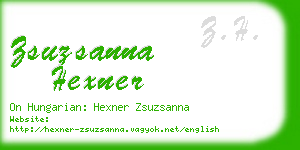 zsuzsanna hexner business card